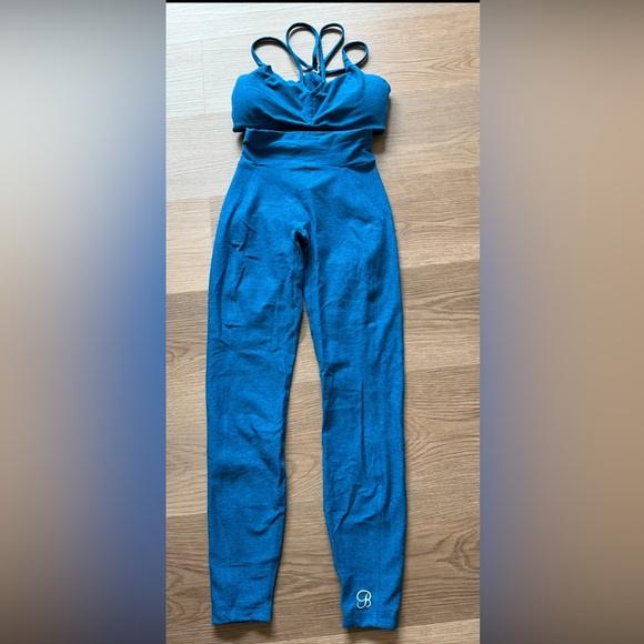 Bombshell Sportswear Blue Matching Sports Bra & Leggings - size S - Picture 1 of 4